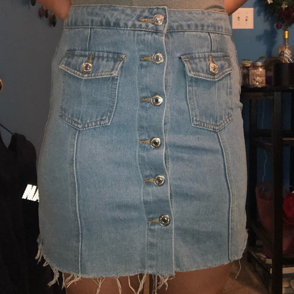 Long jean skirt small forever 21 great condition